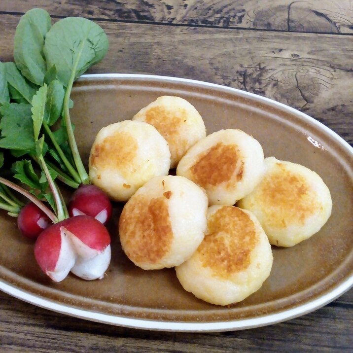 ♪食感ふっくら♡白身魚入りポテト餅♪